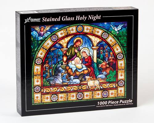 Puzzle Christmas Stained Glass Holy Night 1000 Piece Jigsaw