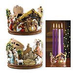 Mini Nativity Candle Wreath