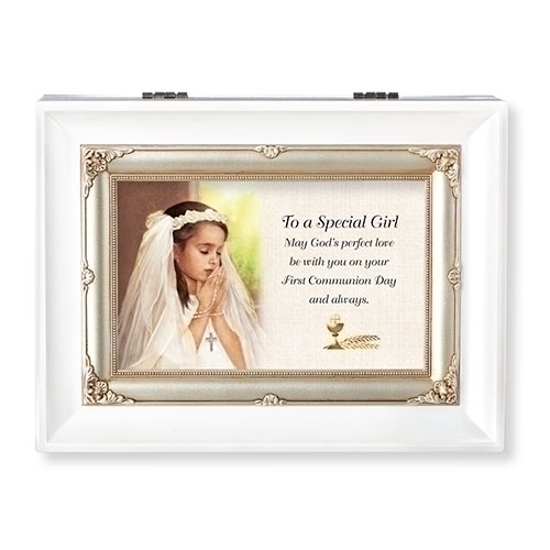 Music Box First Communion Special Girl White