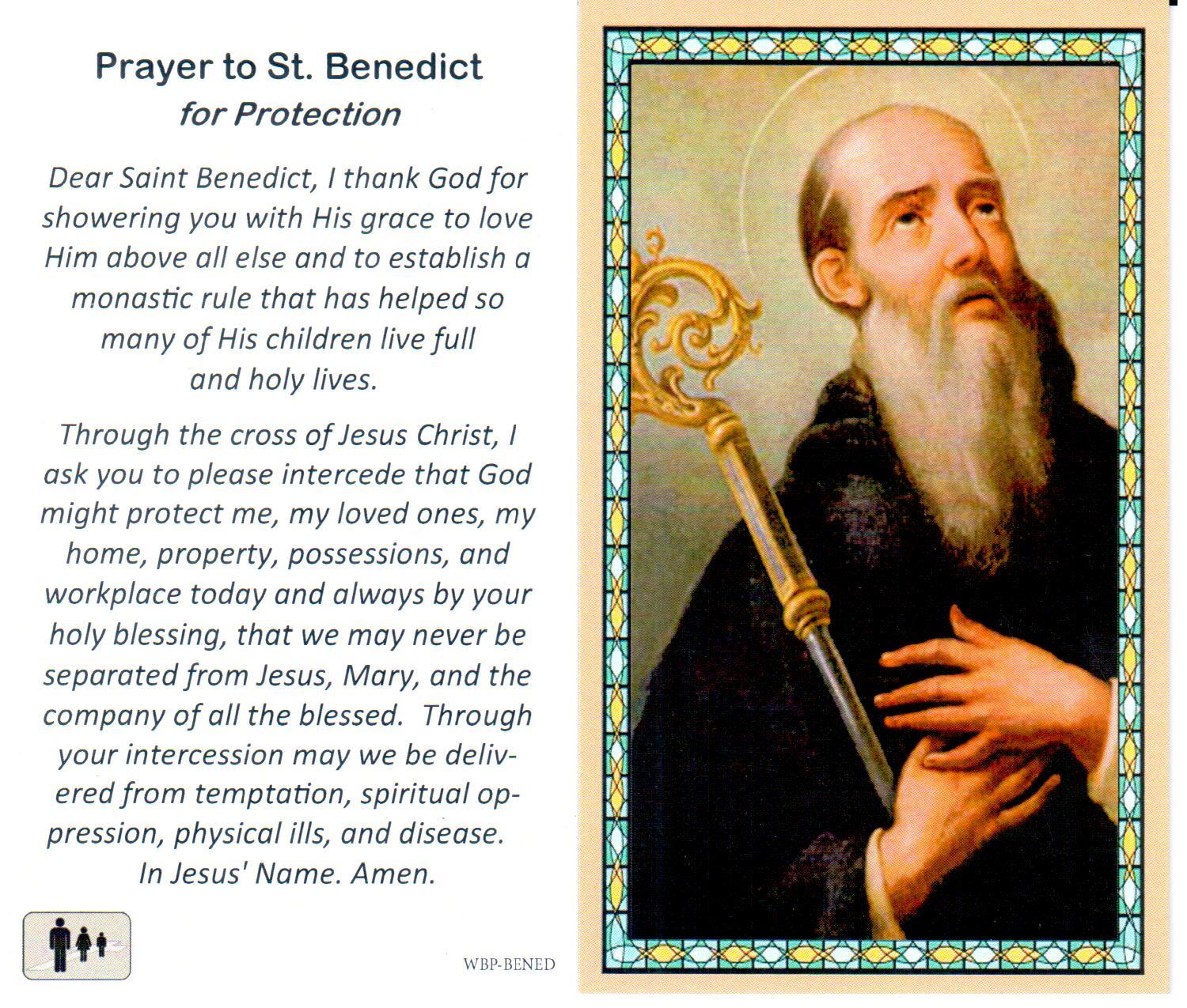 Prayer Holy Card St Benedict Laminated - Wbp-bened - Benedict