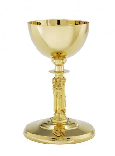 Chalice Paten Set 24 KT Gold Plated Holy Family A-129G