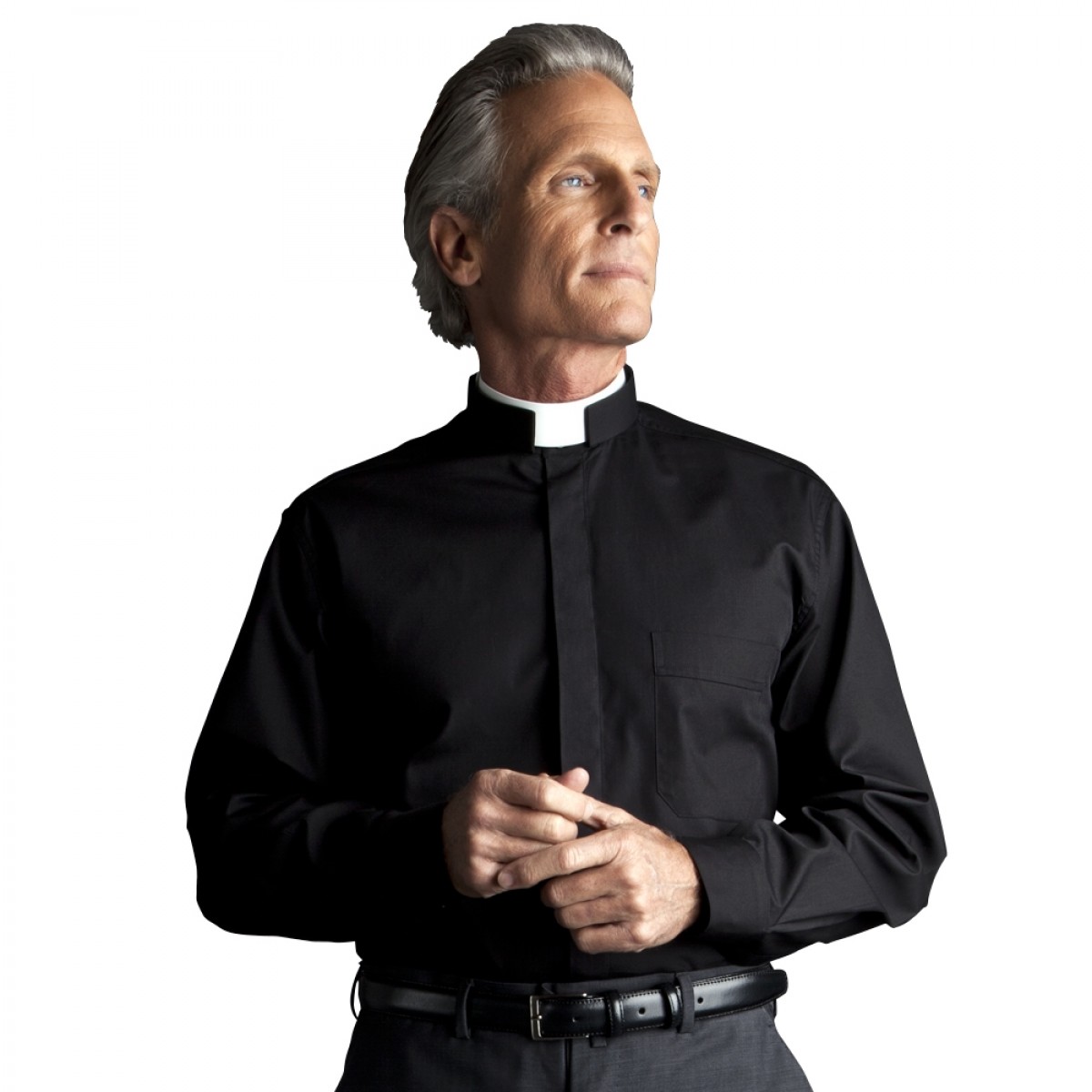 Clerical Shirt Romano/Tonsure Collar Black Size 19.5-37