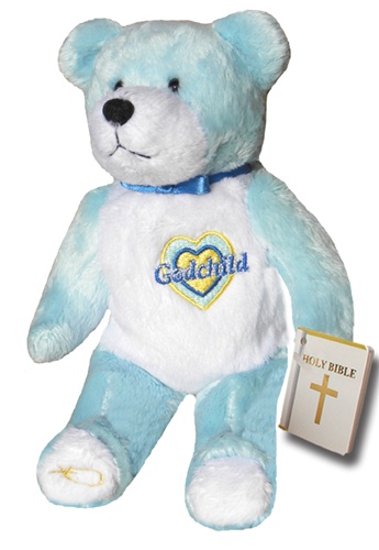 Teddy Bear Godchild Blue Holy Bears Plush