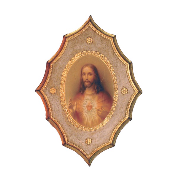 Plaque Jesus Sacred Heart 10 in