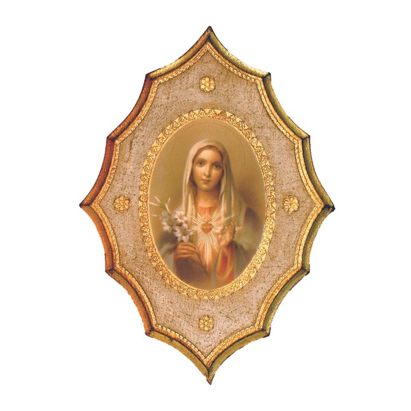 Plaque Mary Immaculate Heart 10 in