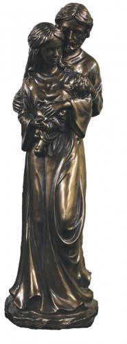 Statue Holy Family 16 Inch Resin Bronze