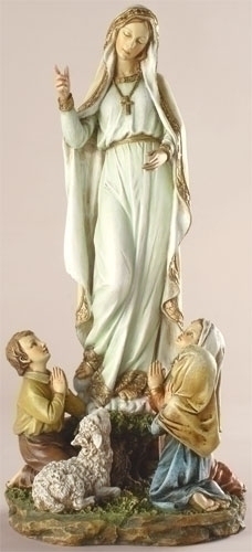 Statue Mary Our Lady Fatima 12 inch Resin Painted