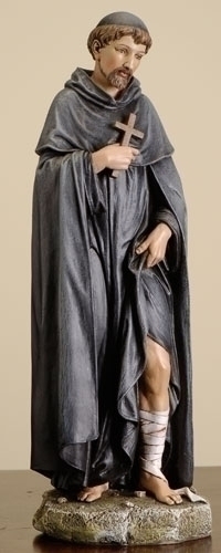 Statue St. Peregrine 10 inch Resin Painted