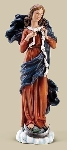Statue Mary Our Lady Undoer Knots 10 inch Resin Painted
