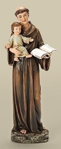 Statue St. Anthony Padua 10 inch Resin Painted
