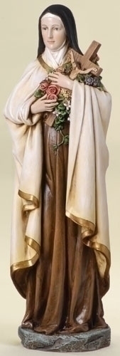 Statue St. Therese Lisieux 13.75 inch Resin Painted