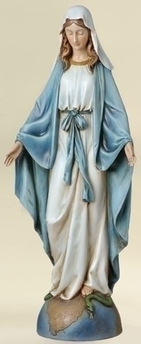 Statue Mary Our Lady Grace 14 inch Resin Painted