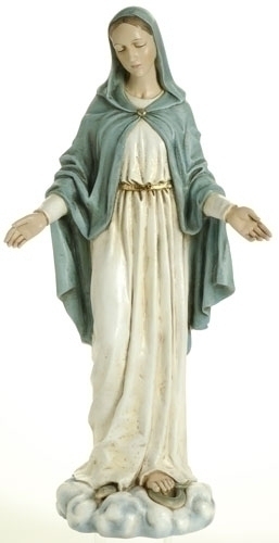 Statue Mary Our Lady Grace 23.5 inch Resin Painted