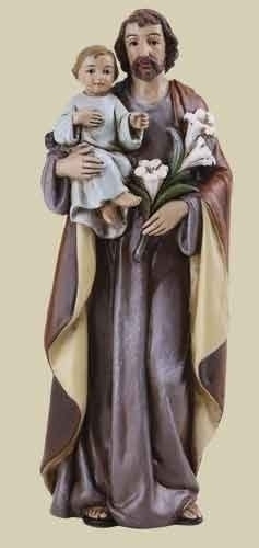 Statue St. Joseph 4 inch Resin Painted
