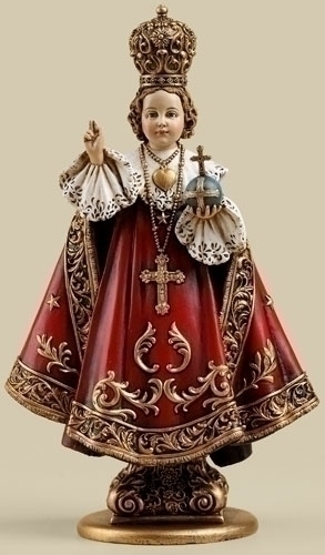 Statue Jesus Infant Child of Prague 6 inch Resin Painted