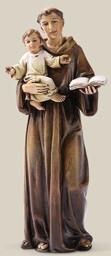 Statue St. Anthony Padua 6.25 inch Resin Painted