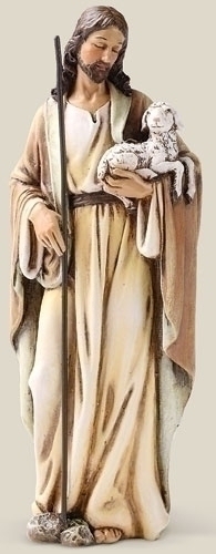 Statue Jesus Good Shepherd 6.25 inch Resin Painted