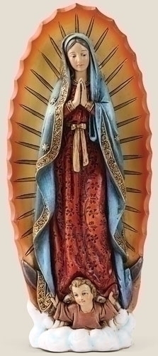 Statue Mary Our Lady Guadalupe 7.25 inch Resin Painted