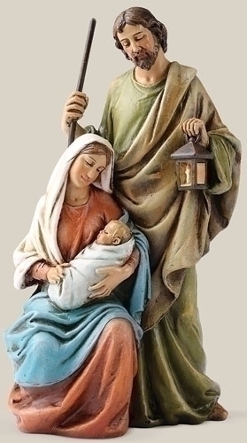 Statue Holy Family Nativity 6.25 inch Resin Painted