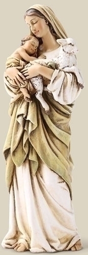 Statue Mary L'Innocence Madonna & Child 6.25 inch Resin Painted