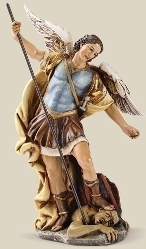 Statue St. Michael Archangel 7.25 inch Resin Painted