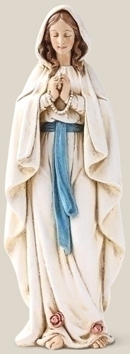 Statue Mary Our Lady Lourdes 6.25 inch Resin Painted
