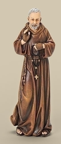 Statue St. Padre Pio 6 inch Resin Painted